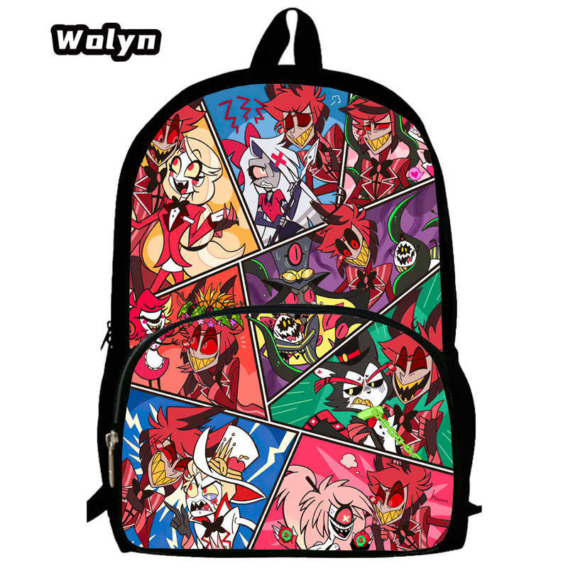 Hell Inn Hazbin Hotel Student School Bag High Value Leisure Oxford Ridge Relief Backpack