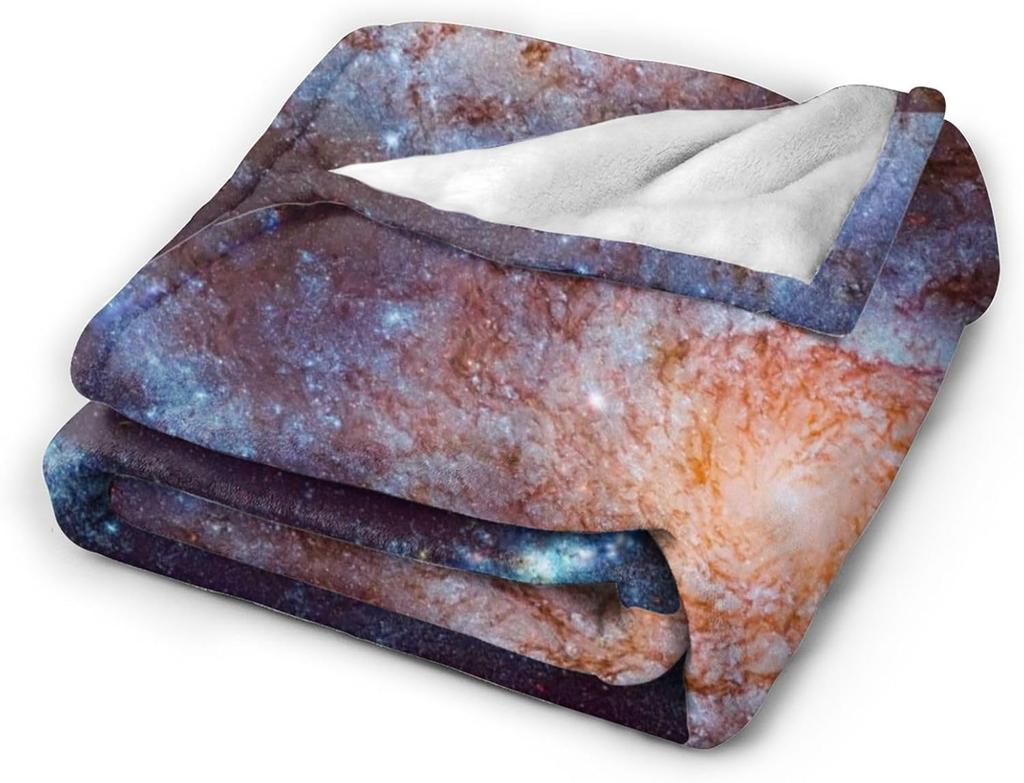 Spiral Galaxy Throw Blankets All Season Ultra Soft Warm Fleece Blanket for Home Bed Sofa Couch Chair Outdoor Travel Camping 50x4