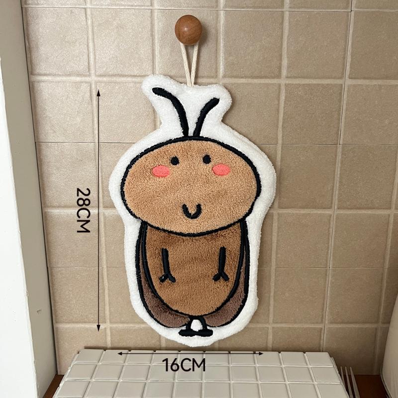 

Cartoon Hand Towel Wall Hanging Towel Thick Soft Handkerchief Rag For Kitchen Bathroom Washing Hands Cloth