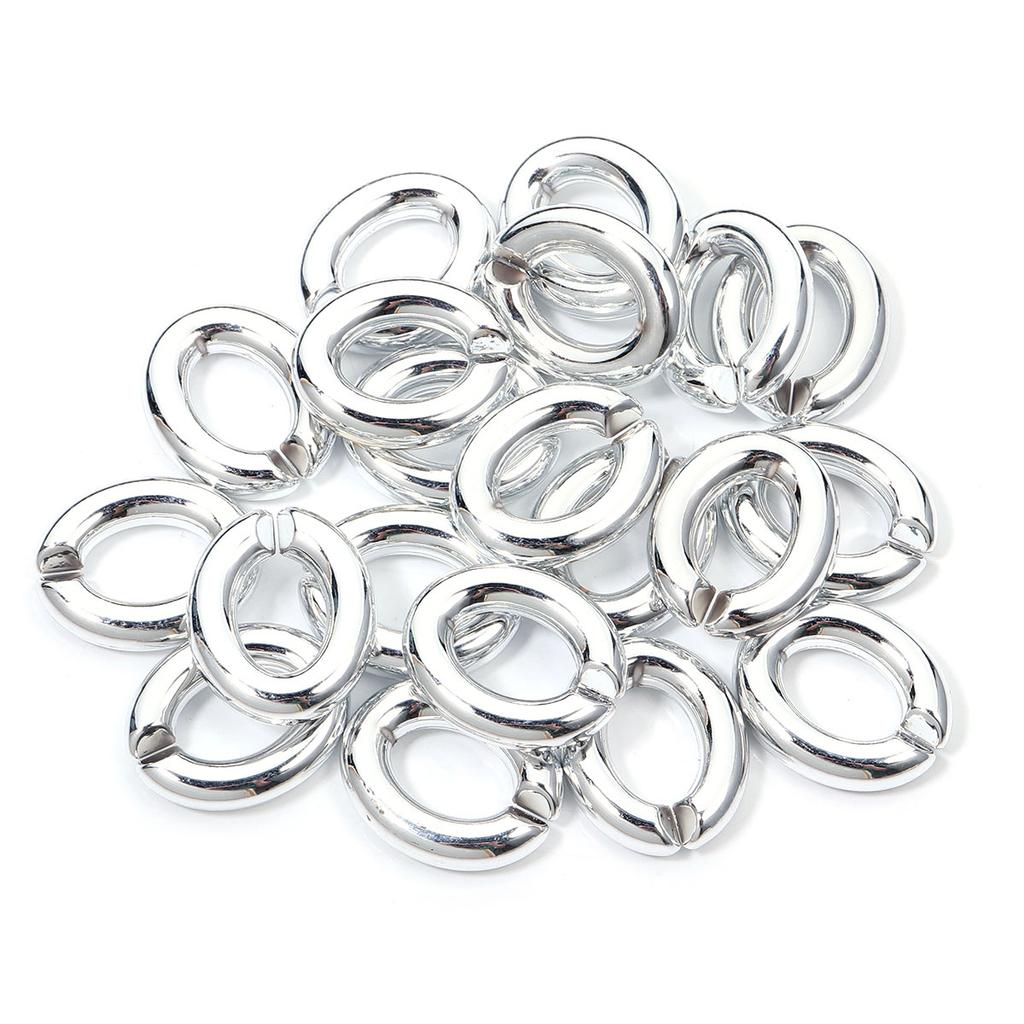 20pcs/bag 28X23mm Plated Acrylic Chain Buckle Link Chain Connector For Jewelry Making Bracelet Necklace Handbag Chain Wholesale
