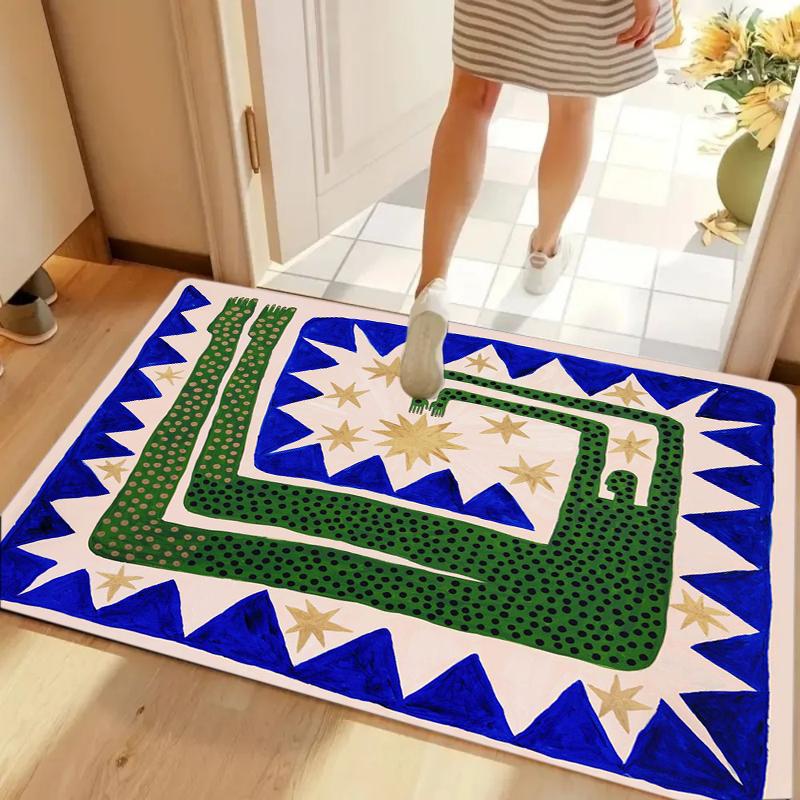 Whimsical Human-shaped Carpet Mat Rug Home Decoration with Playful Design Non-slip and Durable for Entryway Living Room Bedroom