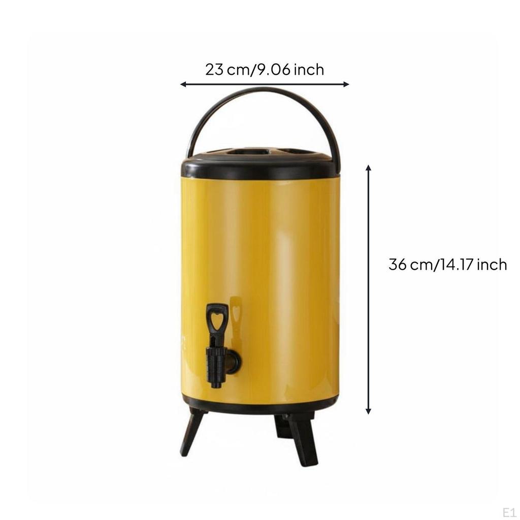 Commercial Milk Tea Bucket 12Hour Insulation Stainless Steel Insulated Barrel LeakResistant Design
