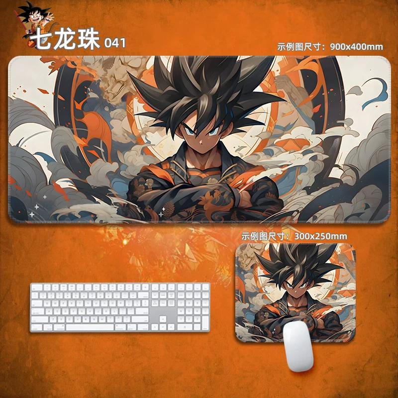 Anime Mauspads Drachenball Leder-Mauspad Nachhaltig Kleiner Junge Handgelenkstütze Tastaturunterlage Tischmatte Son Goku Animation Dekorative Tischdecke