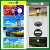 2026 New Solar Pathway Lights Outdoor Solar Powered Garden Lights for Walkway Yard Backyard Lawn Landscape Lighting Decor
