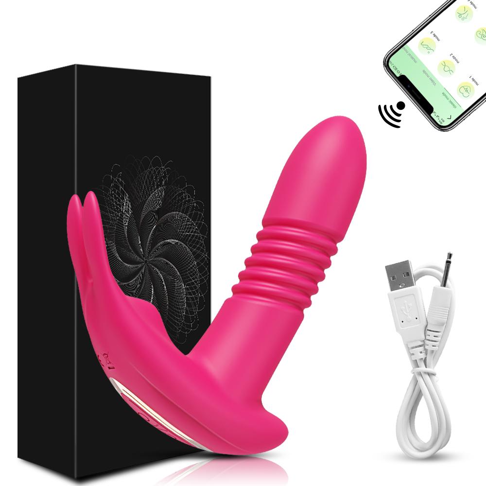 APP Control Thursting Wearable Panties Vibrator Vagina Vibrator for Women GSpot Clitoris Female Telescopic Dildo Climax Masturbation Sex Toy for Women