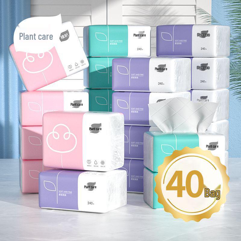40-Pack Family Bundle: Wood Tissue Paper, Toilet Paper, Towels, Napkins, Facial Tissues