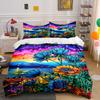 Bright Flowers and Landscape. Bedding Sets Duvet Cover Sets Duvet Covers Pillowcases(1 * Duvet Cover 2 * Pillowcases, Without Duvet Insert)