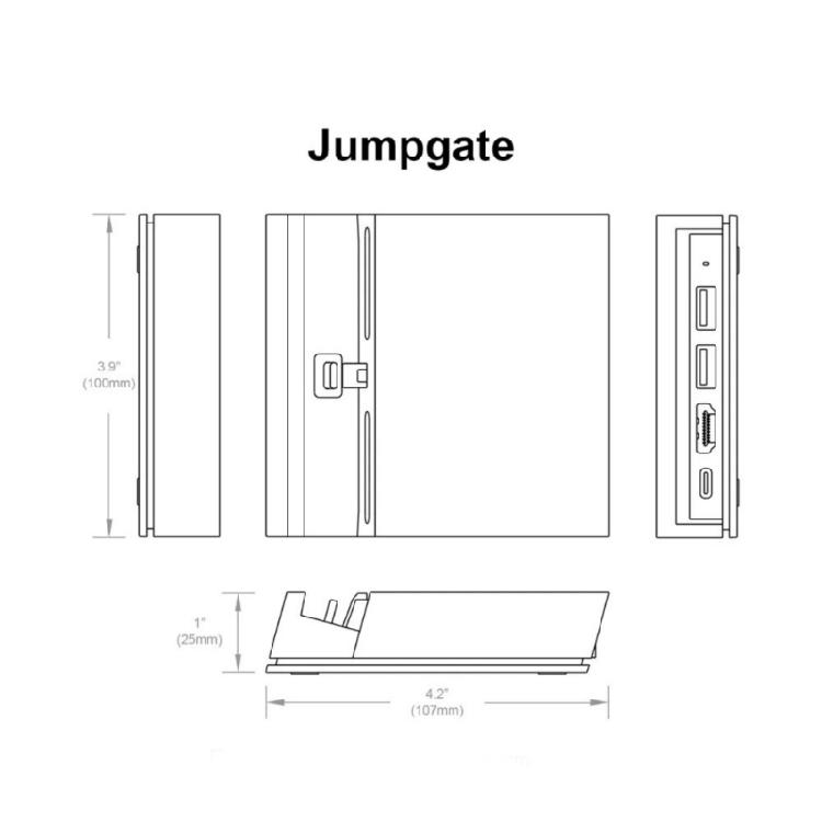 Type-C Dock Support 1080P 60Hz 4K 30Hz Card Port Multifunction Docking Charging Station with Detachable USB C Hub