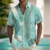Camicia Hawaiana da Uomo Foglie di Palma Palma da Cocco Piante Tropicali Camicie Tropicali Camicia Aloha Manica Corta