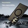 For Samsung Galaxy S24 Ultra Case with Lens Kickstand Matte Back Cover Compatible with MagSafe