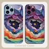 Colorful Night Flowers Purple For Iphone 16 Plus 15 14 13 12 Mini 11 Pro Max X XS XR 7 8 Plus 2022 Tempered Glass Phone Case