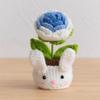 New Animal Crochet Flower Pot Cute Handwoven Flowers Knitting Flower Bookshelf Car Decoration Friends Gifts