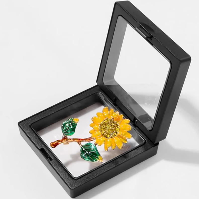 Temperament Trendy Flash Zircon Sunflower Brooch Ladies' Wedding Party Daily Clothing Accessories For Women Jewelry Gift