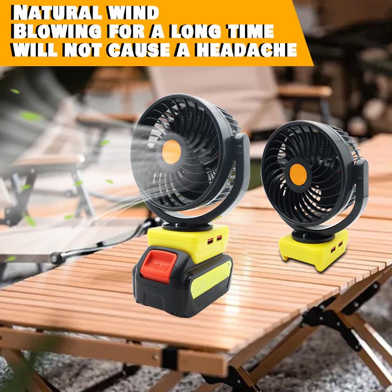 Electric Fan USB Mobile Phone Charger Portable Power Bank Fast Charge for DeWalt 20V 60V Li-ion Battery DCB183 DCB203 DCB206