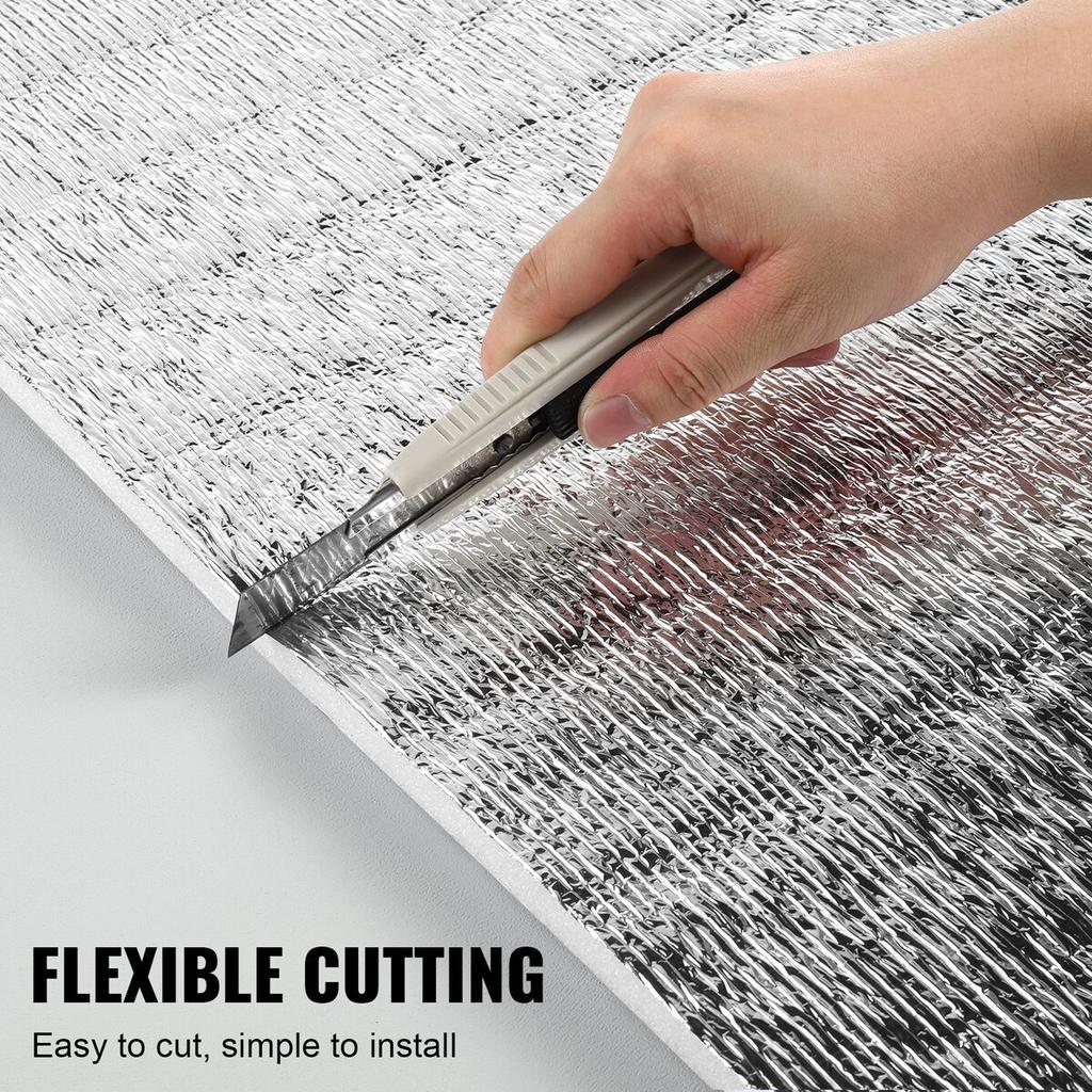 Double Reflective Insulation Roll Foam Core Radiant Barrier 48 In X 25 Ft