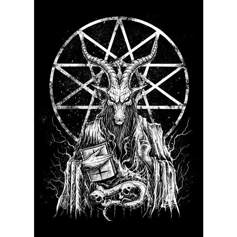 Poster Satanic Stil Gotic Demon Lucifer Gotic 666 Satan Baphomet Pictură pe Pânză Artă de Perete Imagine pentru Camera de Zi Decor Acasă