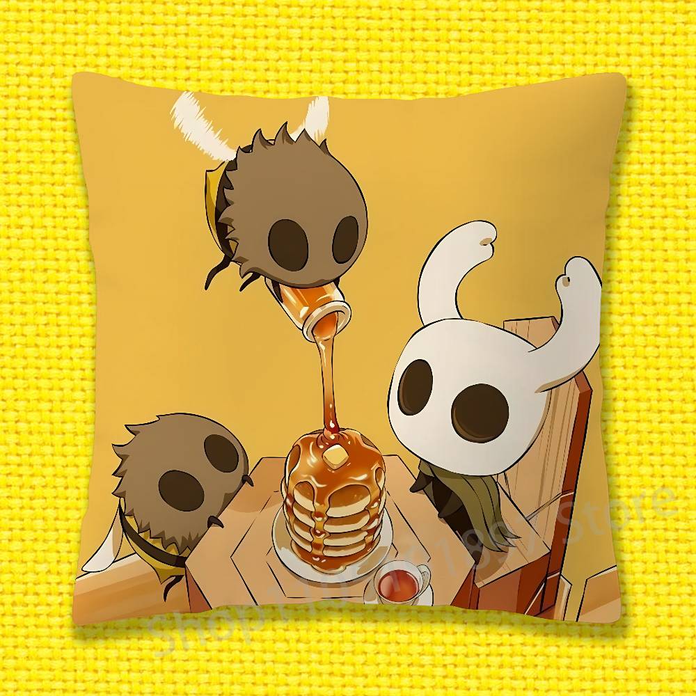 H-Hollow K-Knight Silksong Kissenbezug Für 30x30cm 40x40cm 45x45cm 50x50cm 55x55cm Quadratischer Sofakissenbezug Hülle