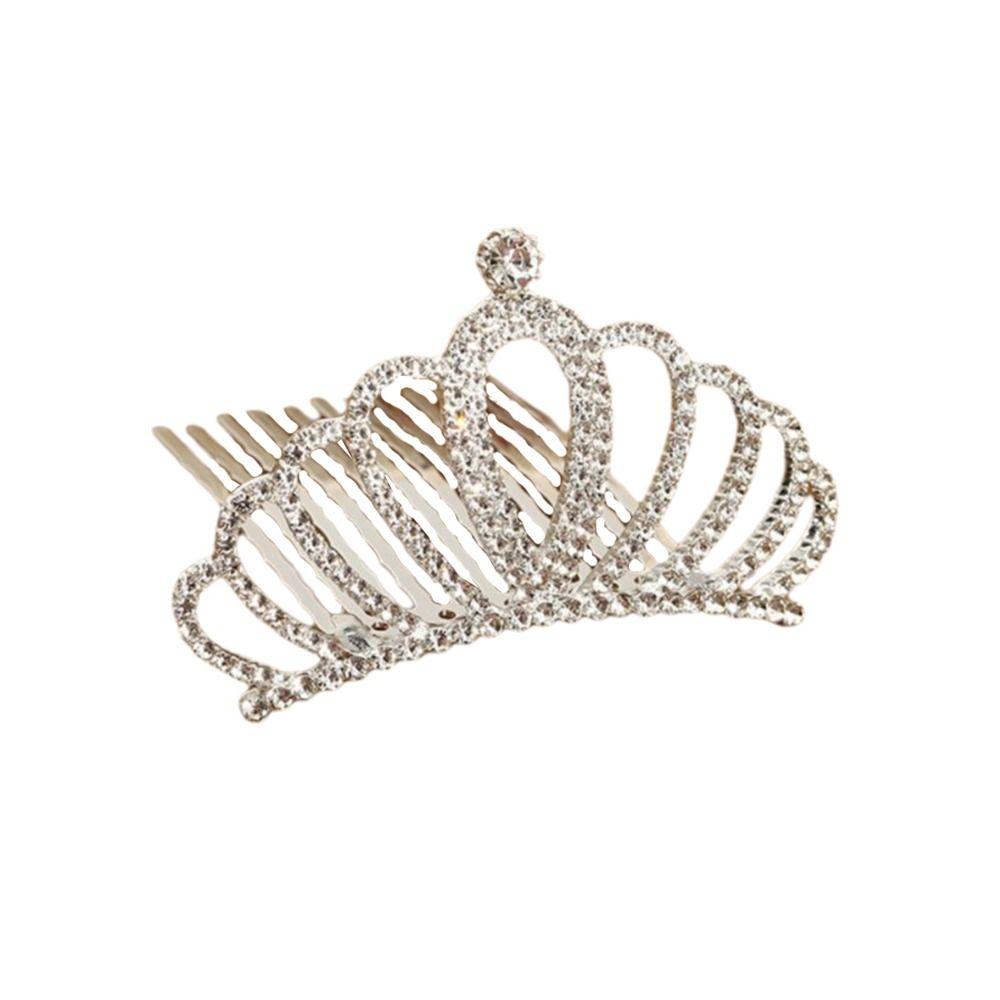 Sparkling Rhinestone Hair Comb Alloy Material Princess Hair Comb Children Tiara Crown  Parties
