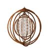 Iron Colored Wind Turbine 3D Rotating Circular Hollow Wind Vane Wind Chime Hanging Ornament