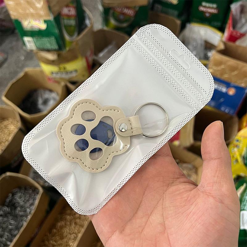 3Pc Cute Cute Cat Claw Keychain Creative Puppy Pet Hair Storage Bag Keyring Kitty Dogs Paw Pendant Bag Hanging