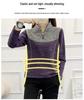 Plus Size Women's Stretch Velvet Fleece Stand-Up Collar Sweatshirt for Autumn/Winter
