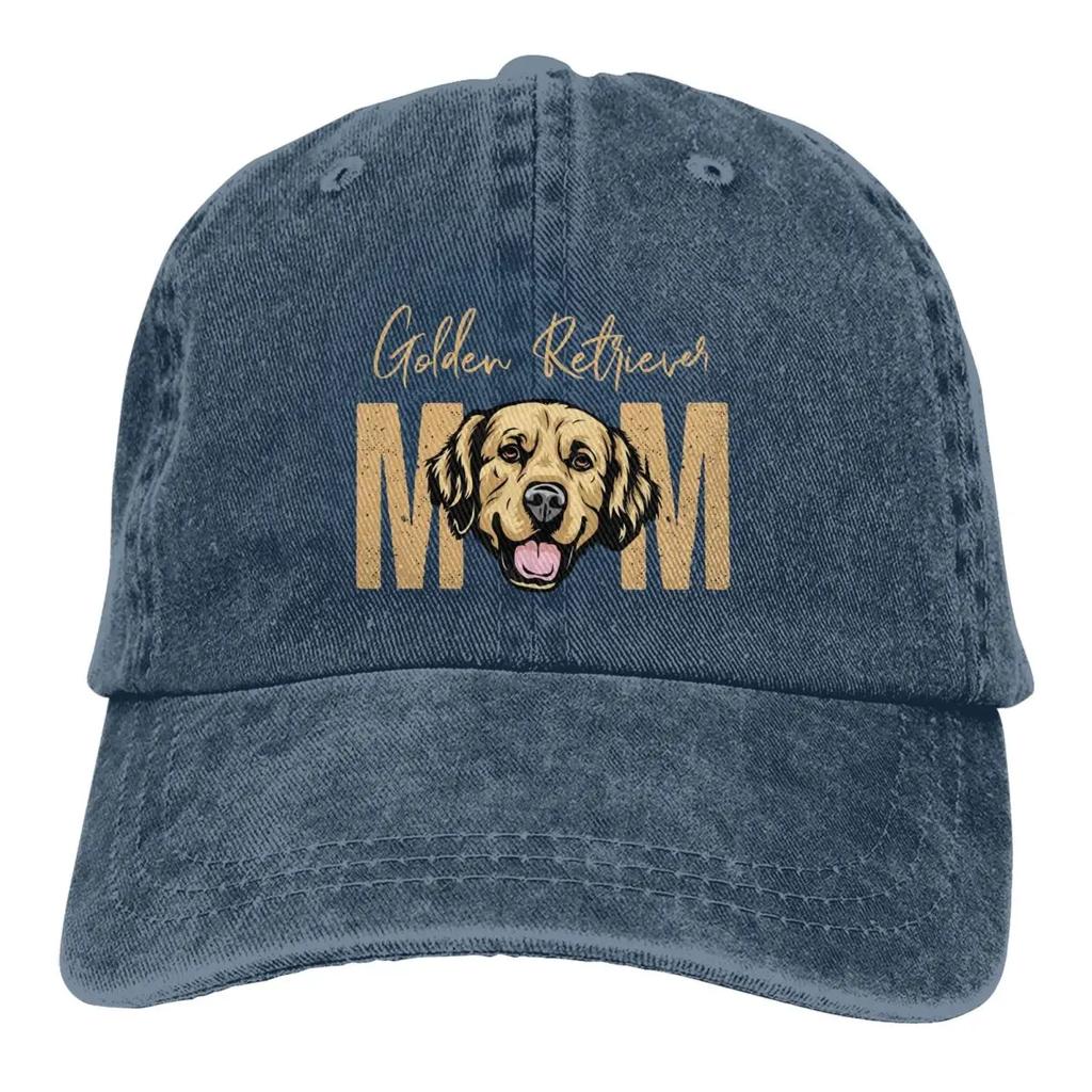 Golden Retriever Dog Mom Baseball Caps Merch Vintage Distressed Washed Gift Idea for Golden Retriever Owner Headwear for Women