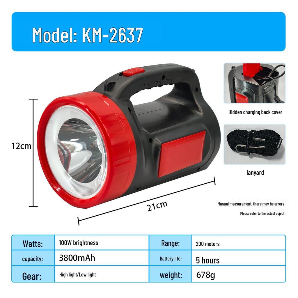 Rechargeable High-Lumen Headlamp with Long-lasting Lithium Battery for Outdoor Activities