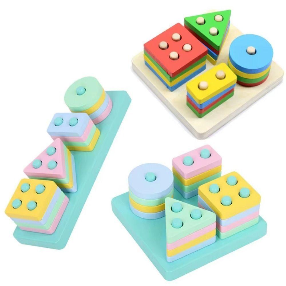 Shape Matching Recognition Shape Sorter Wooden Recognition Color Matching Puzzle Early Learning