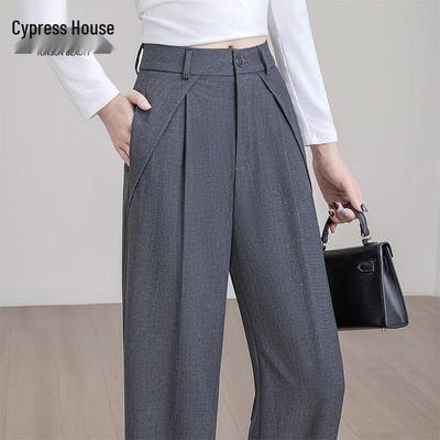 Silbaishere 2025 Autumn High-Waist Wide-Leg Trousers