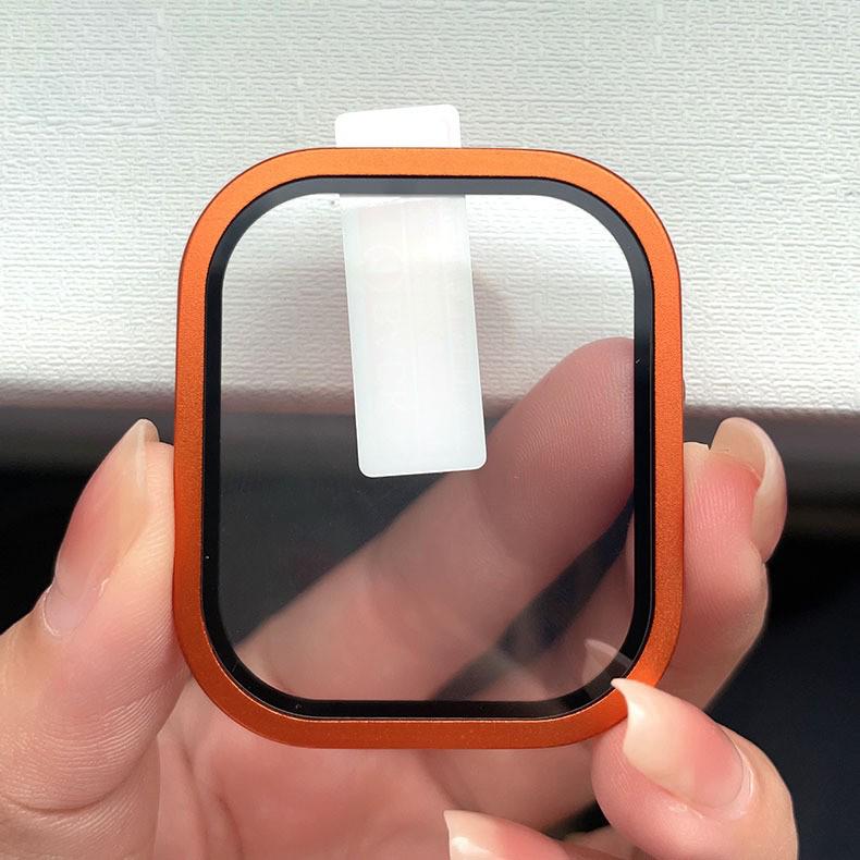 Apple Watch Ultra HD Tempered Film & Titanium Alloy Frame Bezel Protector 49mm