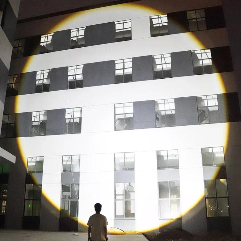 Powerful LEP Flashlight USB Rechargeable Zoomable Emergency Torch Super Bright Spotlight Long Range Tactical Camping Lantern