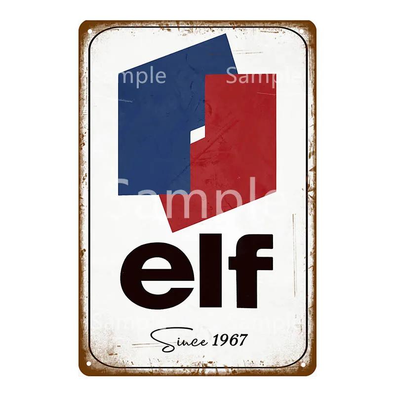 Vintage Gulf ESSO Mobil Racing Metal Tin Sign Wadhams Gasolines Motor Oil Garage Service Wall Decor Art Poster Wall Plaque YL055