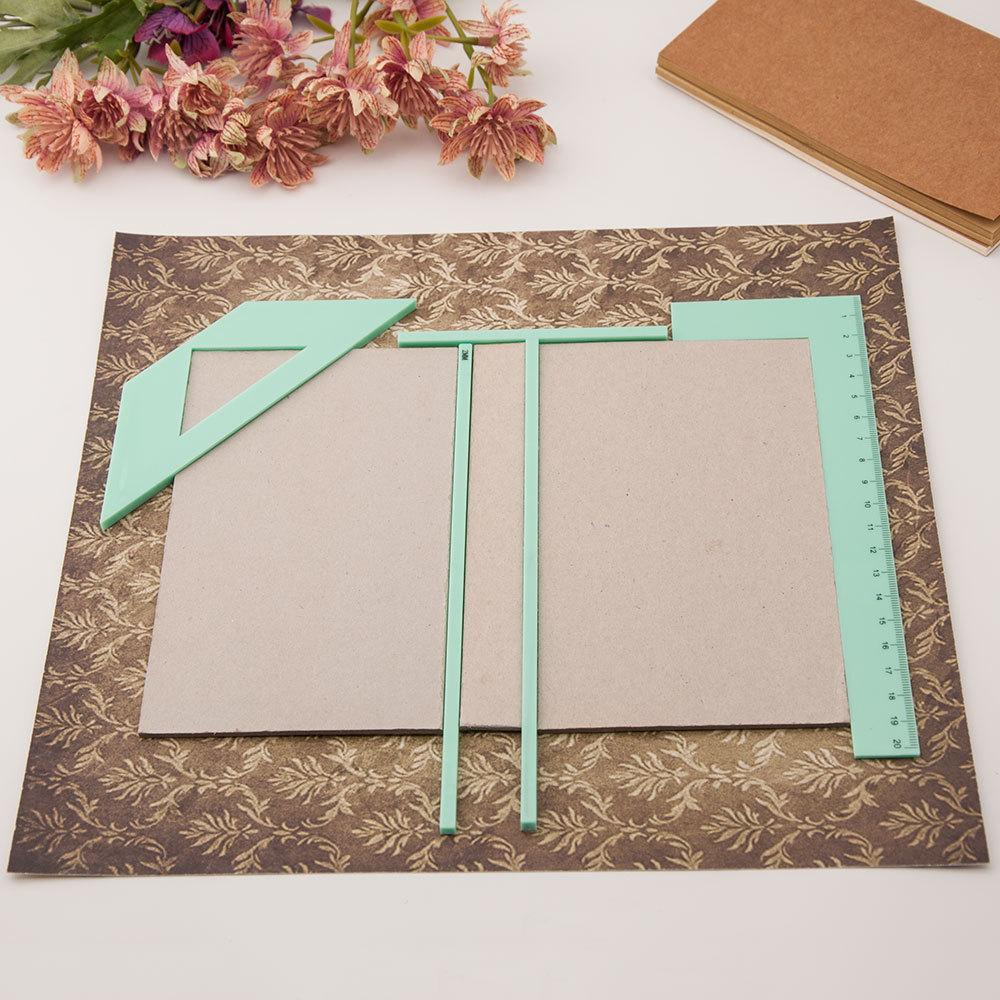 Bookbinding Easy Scrapbooking Tool Plastic Positioner Ruler for Efficient Production Convenient Binding Device for Handbook