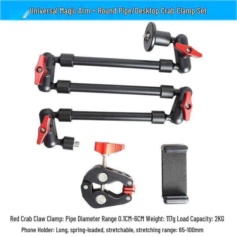 Universal Multi-functional Mobile Streaming Arm with Mic Holder and Fill Light Bracket