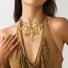 Bohemian Coin Pendant Beaded Necklace for Women - European and American Exotic Style