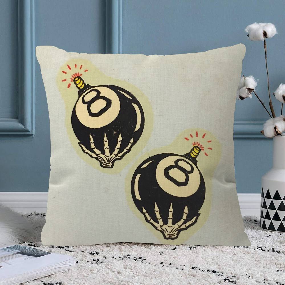 Black And White No Ball Art Pillow Cushion Cover Pillowcase Living Room Sofa Home Decor Customized