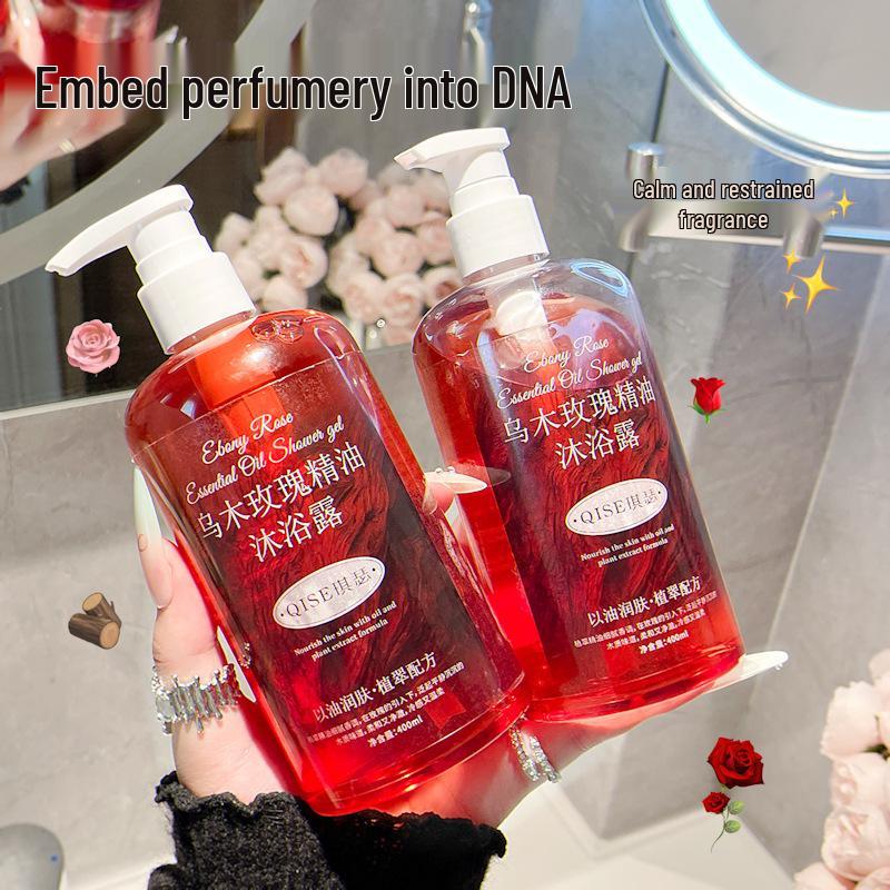 Ebony Rose Deodorizing & Moisturizing Shower Gel – Long-Lasting Fragrance Inspired by Xiaohongshu