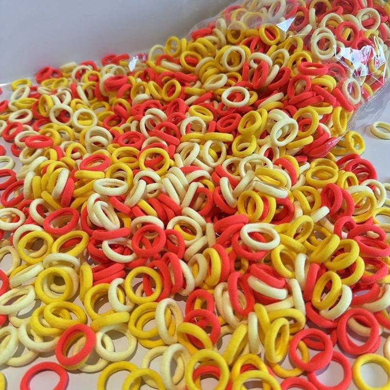 20/50/100Pcs Colorful Basic Nylon Ealstic Hair Ties for Girls Ponytail Hold Scrunchie Rubber Band Kid Fashion Hair Accessories