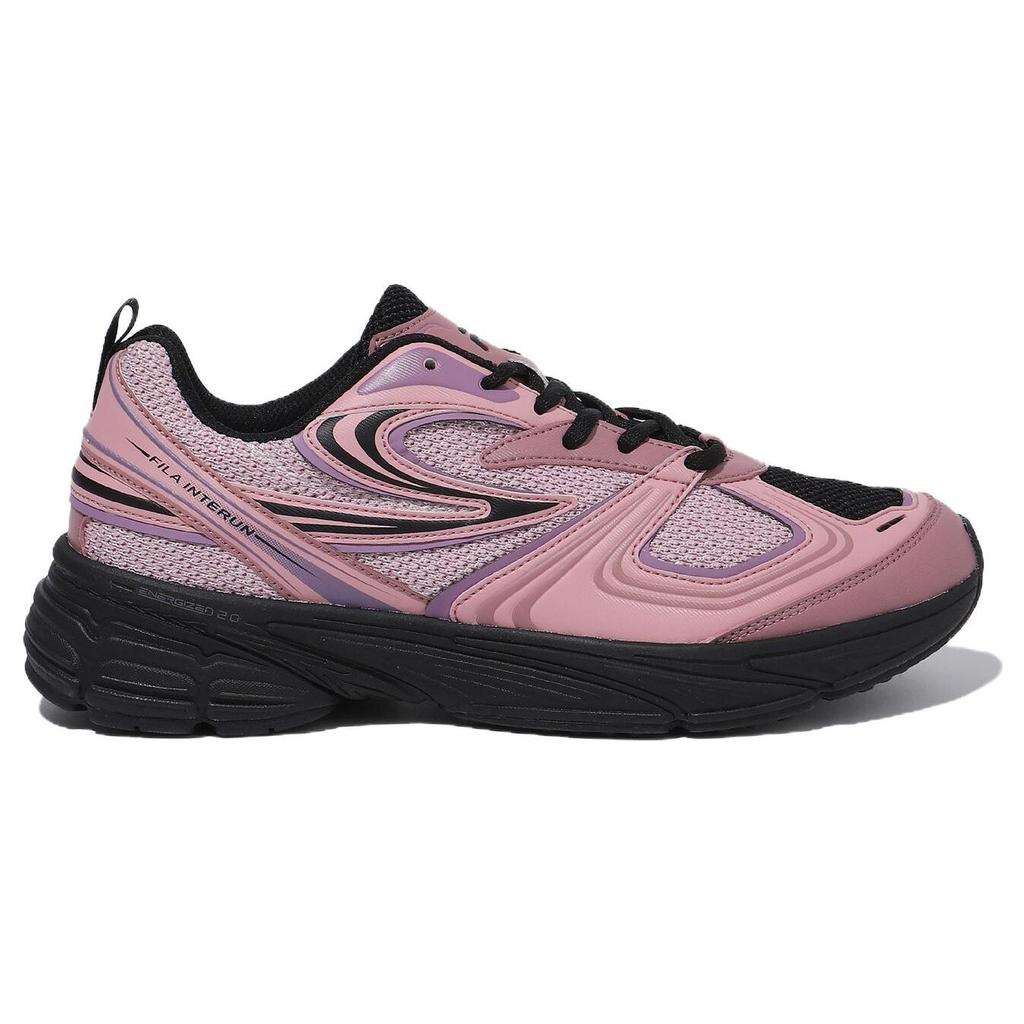 Fila Interrun Bequeme Trendige Low-Top Freizeitschuhe Damen Sneaker Schwarz Pink 1RM02699F_651