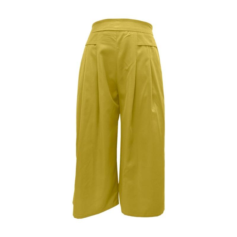 Pantaloni gonna da donna estivi Pantaloni corti a gamba larga in vita elastica Pantaloni casual da lavoro tascabili Pantaloni larghi