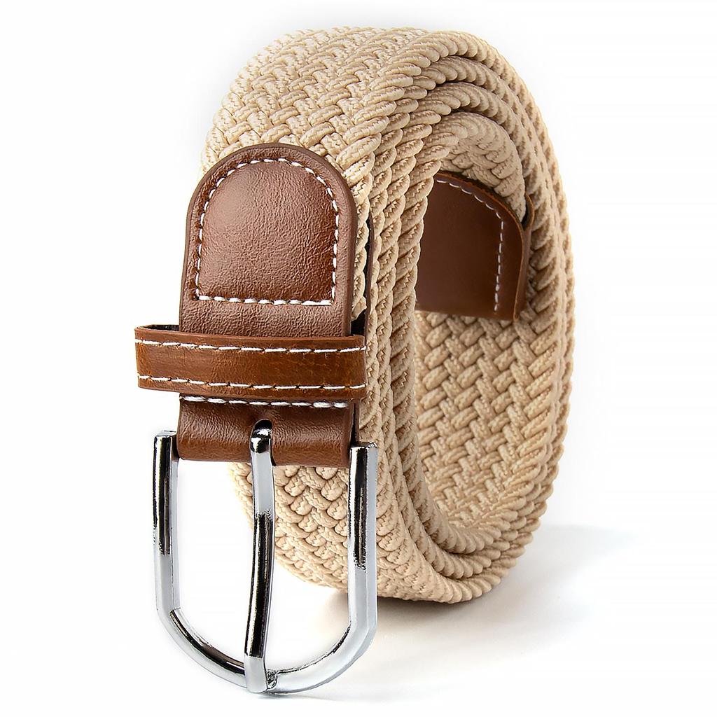 New Elastic Braided Cotton Belt with Alloy Pin Buckle - Versatile for Children's Wear