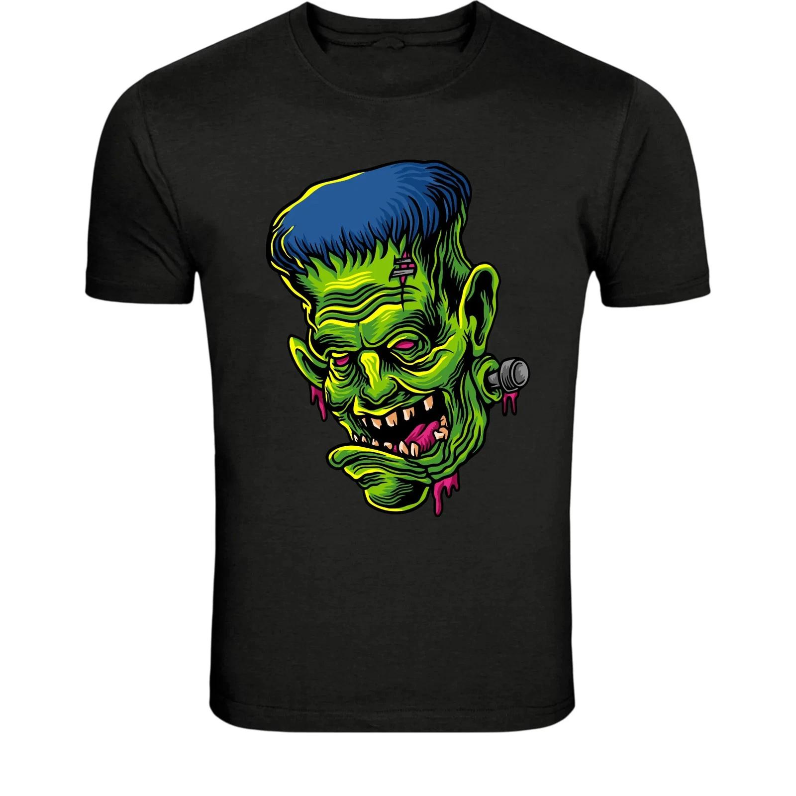 Frankenstein Monster Head T-Shirt - Classic Horror Zombie S