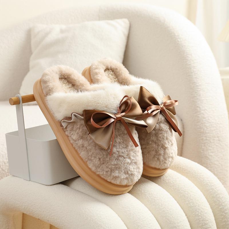 New 2025 Indoor/Outdoor Non-slip Furry Cotton Slippers for Couples - Thickened Winter Edition