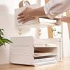 New Office Desktop Storage Box A4 Folder Multi-Layer Storage Rack Data Shelf File Rack White Storage Rack Can Be Superimposed