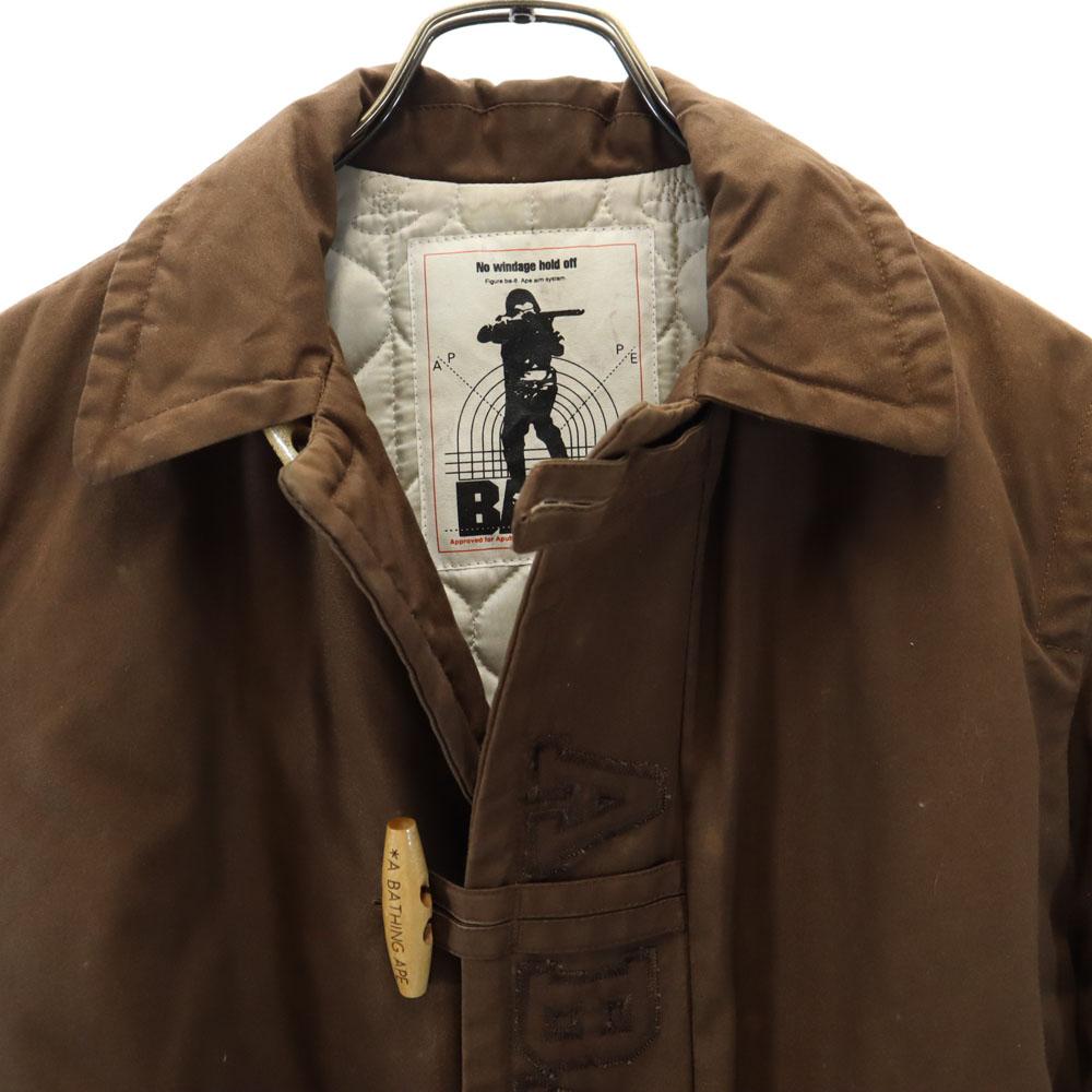 A Bathing Ape Made In Japan Duffel Coat S Brown Quilted Back Men's Used