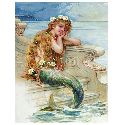 Full Drill 5D DIY Diamond Painting Mermaid Girl Embroidery Beaded Cross Stitch