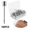 100 PCS Sport Ball Inflating Pump Needle Pump Adapter Basketball Valve Pump Stainless Steel Pump Pin Bicycle Spare Parts