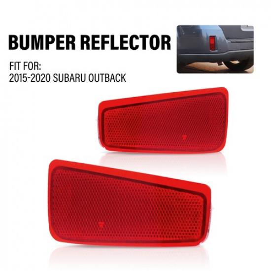 2X Красный отражатель заднего бампера, корпус заднего фонаря для 2015- Subaru Outback
