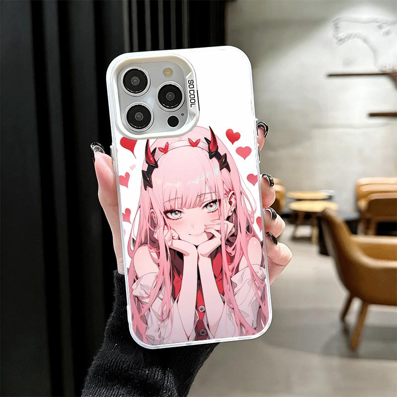 

Чехол для телефона Zero Two 02 Кавайный Милый Мягкий для iPhone 15 16 17 Pro Max 17Air 16E 14 Plus 13 12 Mini Ударопрочный Задняя Крышка iPhone 16E