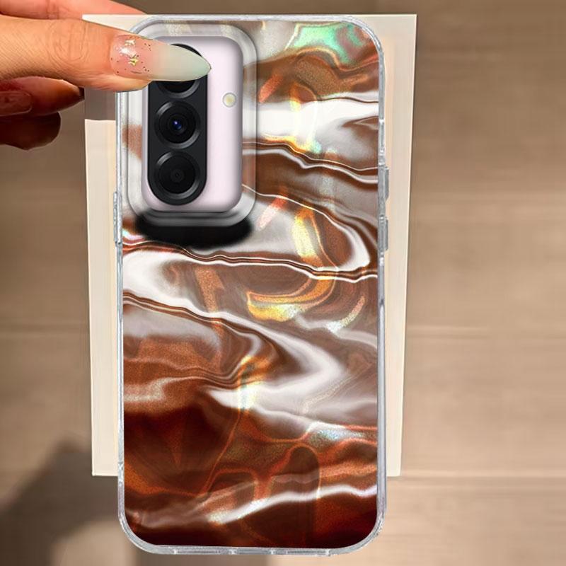 

Для Samsung Galaxy A56 A36 A16 A25 A35 A53 A26 S25 S24 S23 S22 Plus Ultra FE Чехол для телефона Коричневый градиент Для Samsung A55 TPU Чехол Samsung S25 Ultra белый